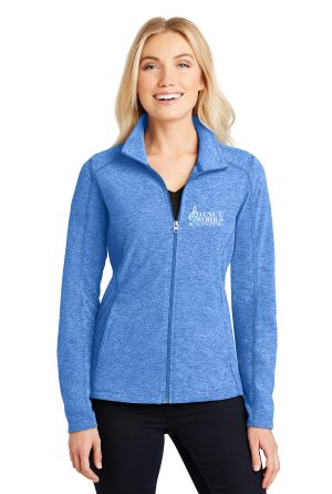 Port Authority® Ladies Heather Microfleece Full-Zip Jacket