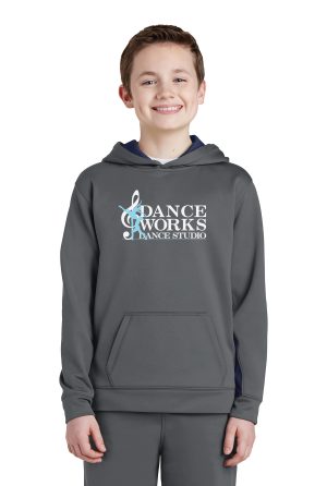 Sport-Tek® Youth Sport-Wick® Fleece Colorblock Hooded Pullover